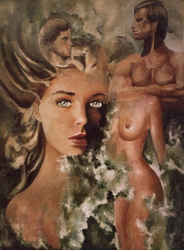 Peinture intitulée "Le regard de la mer" par Jean Luc Marès, Œuvre d'art originale
