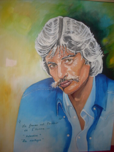 Painting titled "Jean Ferrat" by Jean Luc Marès, Original Artwork, Acrylic