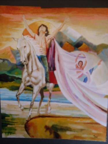 Malarstwo zatytułowany „Hidalgo ou l'adorat…” autorstwa Jean Luc Marès, Oryginalna praca, Olej