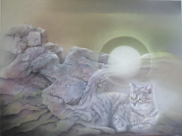 Peinture intitulée "Monde minéral" par Jean Luc Mariot, Œuvre d'art originale, Pastel