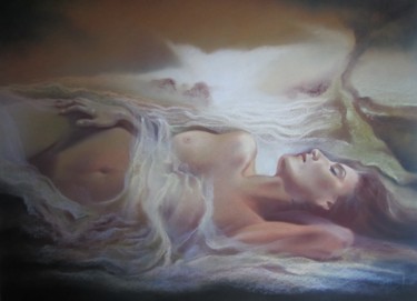 Painting titled "Eve 3" by Jean Luc Mariot, Original Artwork, Pastel