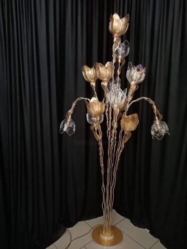 Design intitolato "Lampadaire 14 tulip…" da Jean Luc Masini, Opera d'arte originale, apparecchio