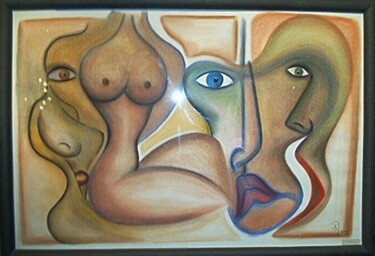 Painting titled "DIVORCE" by Jean Luc Masini, Original Artwork