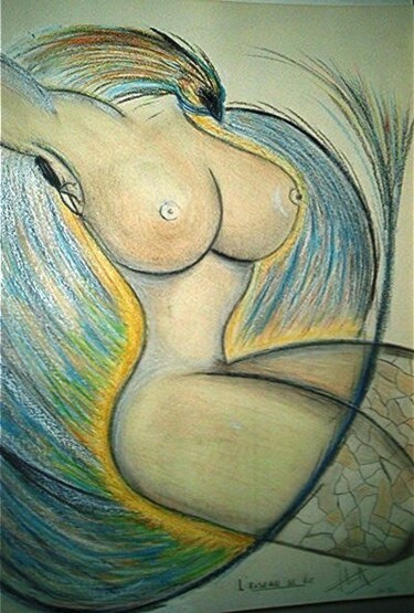 Painting titled "L'OISEAU DE VIE" by Jean Luc Masini, Original Artwork