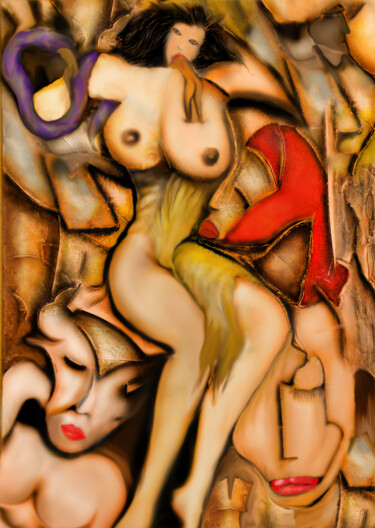 Arts numériques intitulée "CROQUEUSES D'HOMMES" par Jean Luc Masini, Œuvre d'art originale