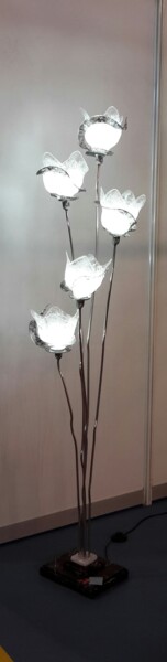 Design titled "Lampadaire blanc" by Jean Luc Masini, Original Artwork, Glass