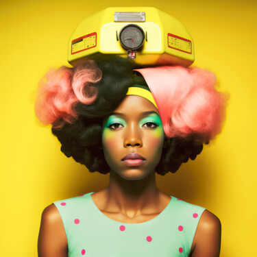 Digital Arts με τίτλο "Hairdresser 2" από Jean Luc Michon, Αυθεντικά έργα τέχνης, Εικόνα που δημιουργήθηκε με AI