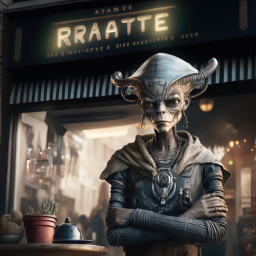 Arte digital titulada "Alien Shop 3" por Jean Luc Michon, Obra de arte original, Imagen generada por IA