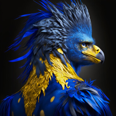 Arte digitale intitolato "Mr Eagle 1" da Jean Luc Michon, Opera d'arte originale, Immagine generata dall'IA
