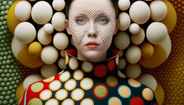 「Néo-Pop 12」というタイトルのデジタルアーツ Jean Luc Michonによって, オリジナルのアートワーク, AI生成画像