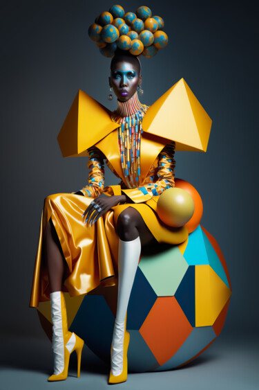 Arte digitale intitolato "Fashion 1" da Jean Luc Michon, Opera d'arte originale, Immagine generata dall'IA