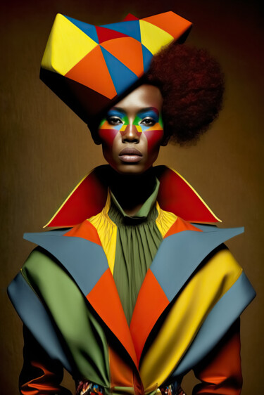 Grafika cyfrowa / sztuka generowana cyfrowo zatytułowany „Fashion 3” autorstwa Jean Luc Michon, Oryginalna praca, Obraz gene…