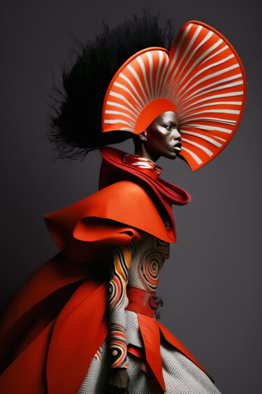 Цифровое искусство под названием "Fashion 4" - Jean Luc Michon, Подлинное произведение искусства, Изображение, сгенерированн…