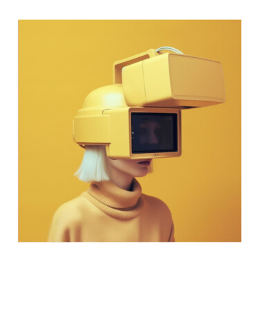Arts numériques intitulée "Pola-Droïd 2" par Jean Luc Michon, Œuvre d'art originale, Image générée par l'IA Monté sur Plexig…