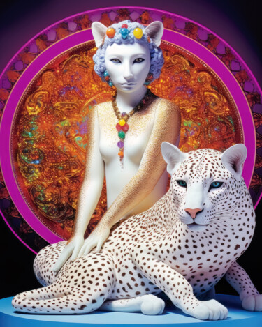 Digital Arts titled "Cheetah 1" by Jean Luc Michon, Original Artwork, AI generated image