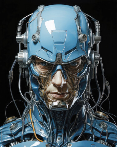 Digitale Kunst getiteld "Iron Max 1" door Jean Luc Michon, Origineel Kunstwerk, AI gegenereerde afbeelding