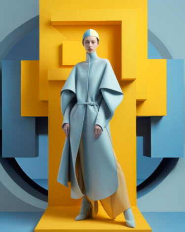 Digitale Kunst getiteld "Fashion Week 2" door Jean Luc Michon, Origineel Kunstwerk, AI gegenereerde afbeelding