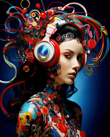 Arts numériques intitulée "DJ 4" par Jean Luc Michon, Œuvre d'art originale, Image générée par l'IA