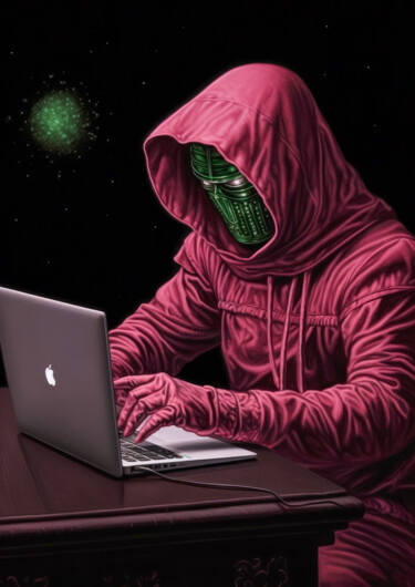 Цифровое искусство под названием "Hacker 1" - Jean Luc Michon, Подлинное произведение искусства, Изображение, сгенерированно…