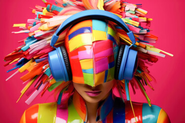 Цифровое искусство под названием "DJ 5" - Jean Luc Michon, Подлинное произведение искусства, Изображение, сгенерированное ИИ