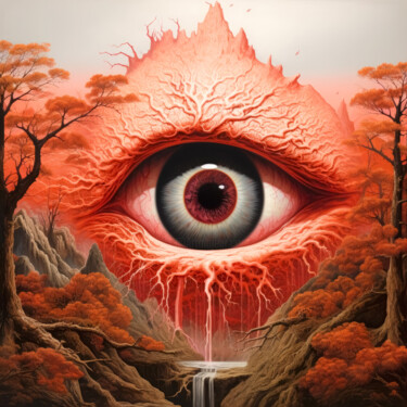 Digital Arts με τίτλο "Eye 2" από Jean Luc Michon, Αυθεντικά έργα τέχνης, Εικόνα που δημιουργήθηκε με AI