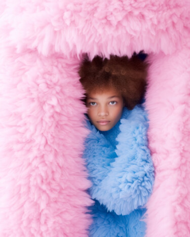 Цифровое искусство под названием "Pink Fur 3" - Jean Luc Michon, Подлинное произведение искусства, Изображение, сгенерирован…