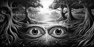 Arte digital titulada "Eye 3" por Jean Luc Michon, Obra de arte original, Imagen generada por IA