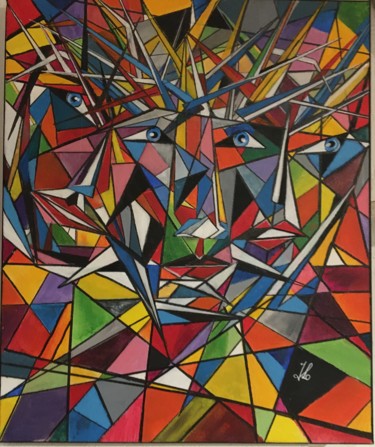Peinture intitulée "Regardoscop" par Jean Luc Onré, Œuvre d'art originale, Acrylique Monté sur Châssis en bois