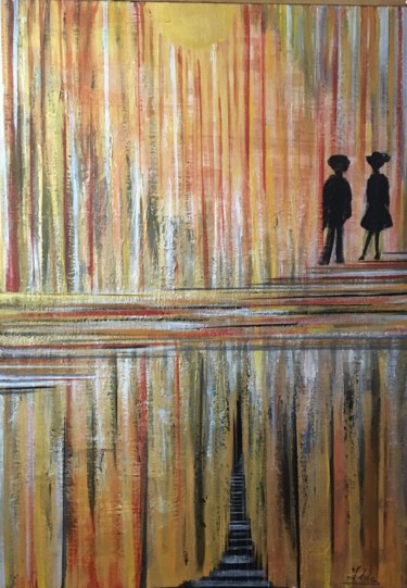 Painting titled "Le passage" by Jean Luc Onré, Original Artwork, Acrylic Mounted on Wood Stretcher frame