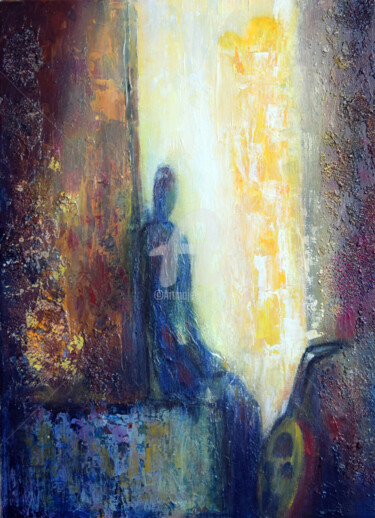 Painting titled "Contemplation" by Jean-Luc Pavaut "Yaakov", Original Artwork, Acrylic