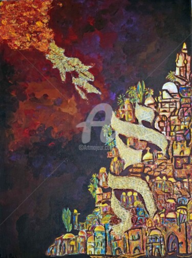 Painting titled "Genèse" by Jean-Luc Pavaut "Yaakov", Original Artwork