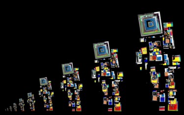 Arts numériques intitulée "Perspective-Robots.…" par Jean-Luc Perrault, Œuvre d'art originale, Peinture numérique