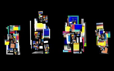 Arts numériques intitulée "Totems.jpg" par Jean-Luc Perrault, Œuvre d'art originale, Peinture numérique