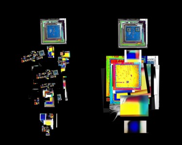 Arts numériques intitulée "Robotsx2.jpg" par Jean-Luc Perrault, Œuvre d'art originale, Peinture numérique