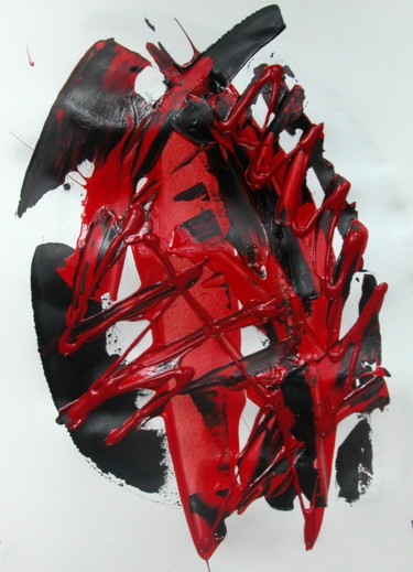 Peinture intitulée "Rouge & Noir.jpg" par Jean-Luc Perrault, Œuvre d'art originale