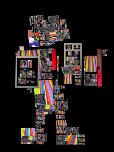 Digitale Kunst mit dem Titel "Posture Numérique.j…" von Jean-Luc Perrault, Original-Kunstwerk, Fotomontage