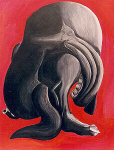 Pittura intitolato "racine-humaine" da Jean-Luc Portet, Opera d'arte originale