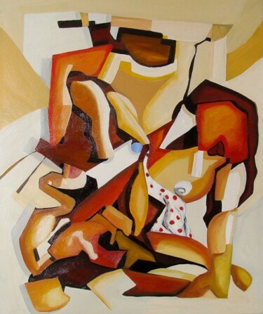 Schilderij getiteld "Flamenco" door Jean-Luc Portet, Origineel Kunstwerk