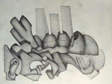 Drawing titled "Dessin 3" by Jean-Luc Portet, Original Artwork