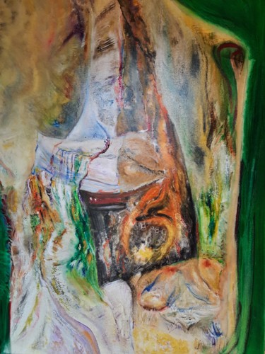 Peinture intitulée "Ondine" par Jean-Luc Sert, Œuvre d'art originale, Huile