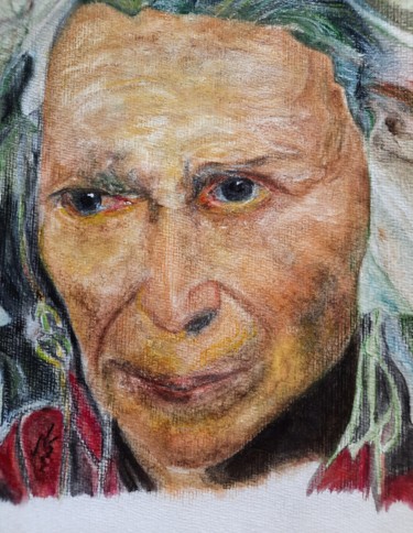 Peinture intitulée "Portrait" par Jean-Luc Sert, Œuvre d'art originale, Aquarelle