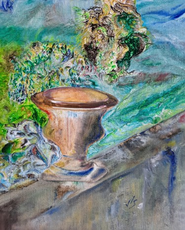 Pintura titulada "La vasque" por Jean-Luc Sert, Obra de arte original, Oleo