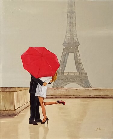 Pintura titulada "Les amants du Troca…" por Jean-Luc Tranchand, Obra de arte original, Pigmentos