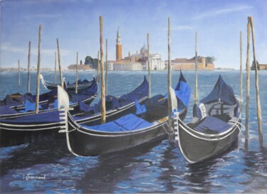 Pintura intitulada "Venise" por Jean-Luc Tranchand, Obras de arte originais, Óleo