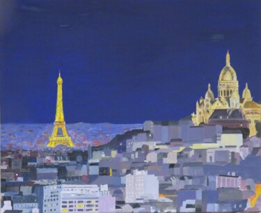 Картина под названием "Sous le ciel de Par…" - Jean-Luc Tranchand, Подлинное произведение искусства, Масло
