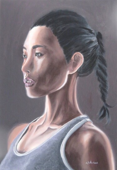 Painting titled "zhang Ziyi" by Jean-Luc Tranchand, Original Artwork, Oil
