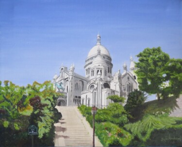 Pintura titulada "Montmartre" por Jean-Luc Tranchand, Obra de arte original, Oleo