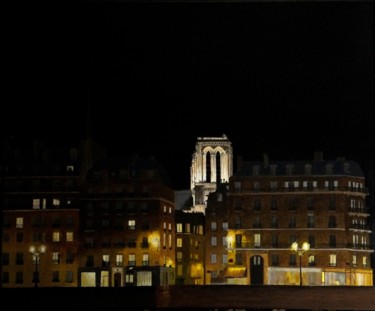 Peinture intitulée "Paris by night" par Jean-Luc Tranchand, Œuvre d'art originale, Huile