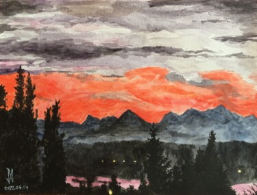 Painting titled "Mont-Blanc" by Jean-Marc Allenbach, Original Artwork, Acrylic