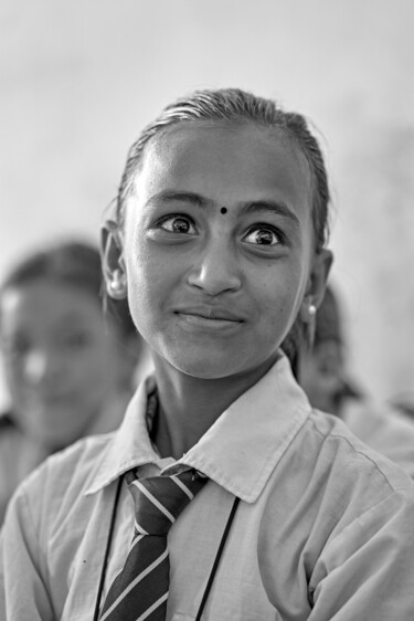 Photographie intitulée "NEPAL Ecole MARATIK…" par Jean-Marc Augereau, Œuvre d'art originale, Photographie numérique